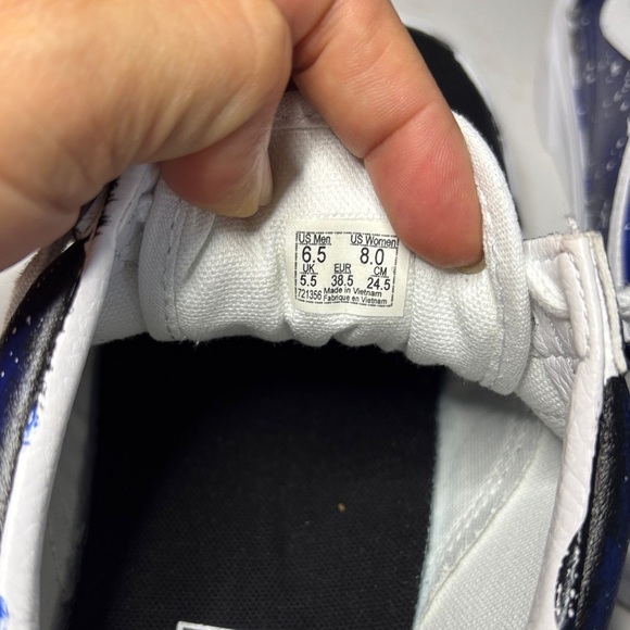 Vans Black and Blue Sneakers with White Details - Picture 7 of 7